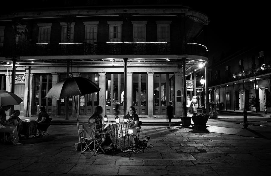 Seeking Knowledge At Jackson Square BW Photograph by Greg and Chrystal Mimbs