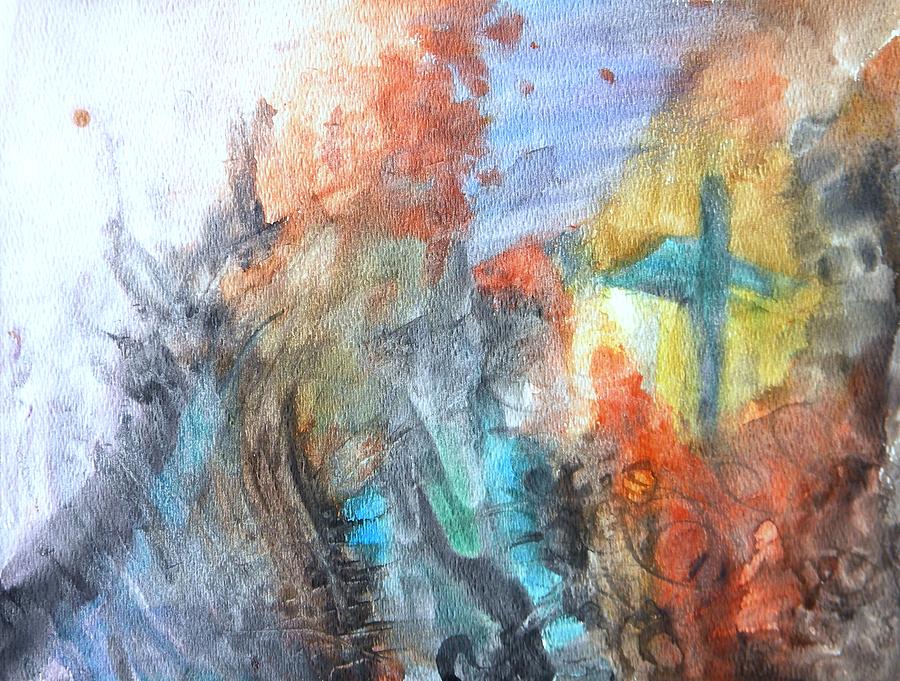 Sexual Abuse Painting - Seeking Salvation from the Turmoil by Cassandra Donnelly