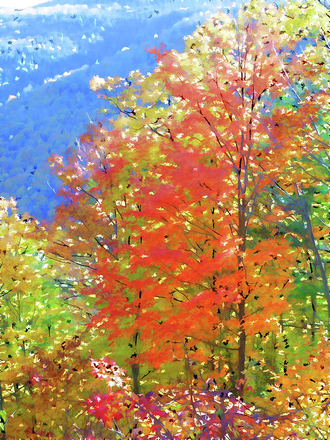Seeking the  autumns Painting by Jeelan Clark