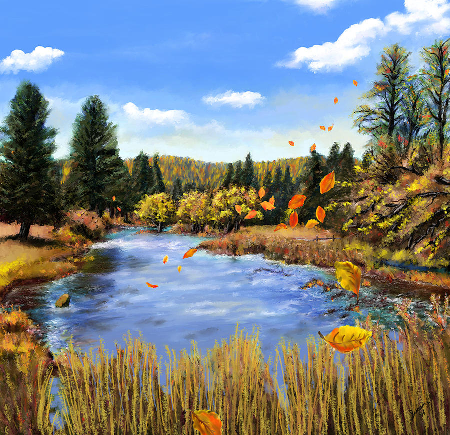 Seeley Montana Fall Painting by Susan Kinney
