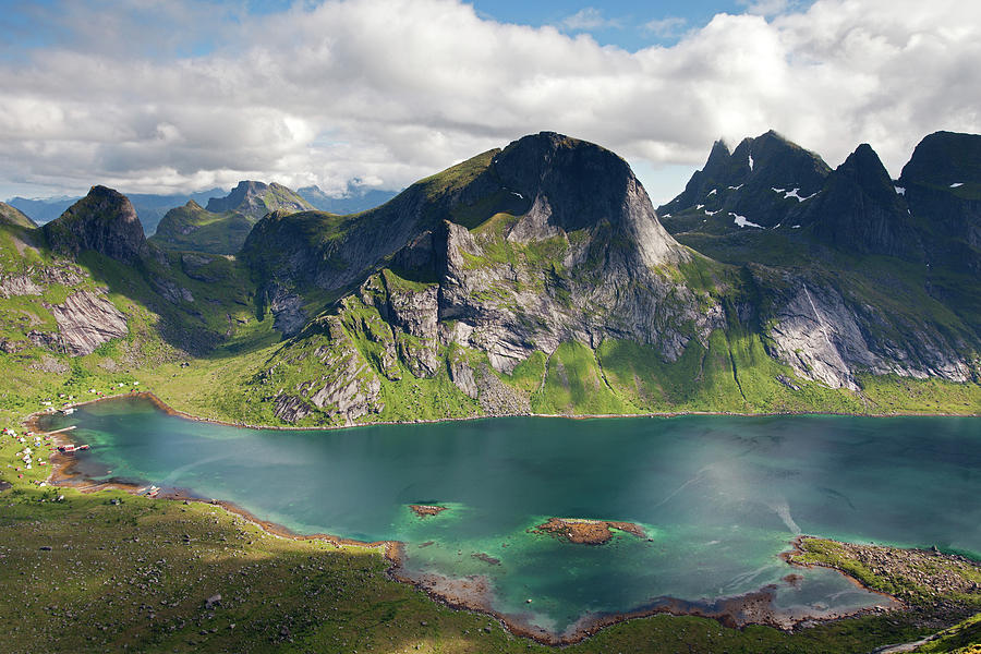 Segltinden and Kirkefjord from Brunakseltind Photograph by Aivar Mikko