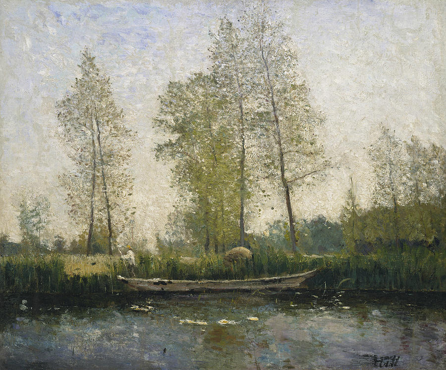 Seine. Motif from St Germain Painting by Carl Fredrik Hill