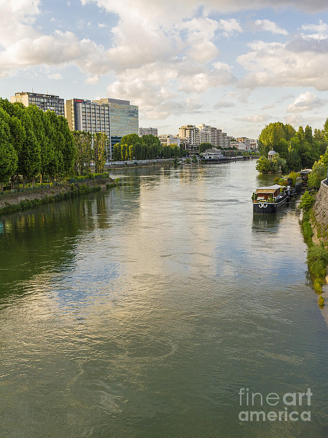Seine River at La Defense, Paris, France Photograph by Elaine Teague