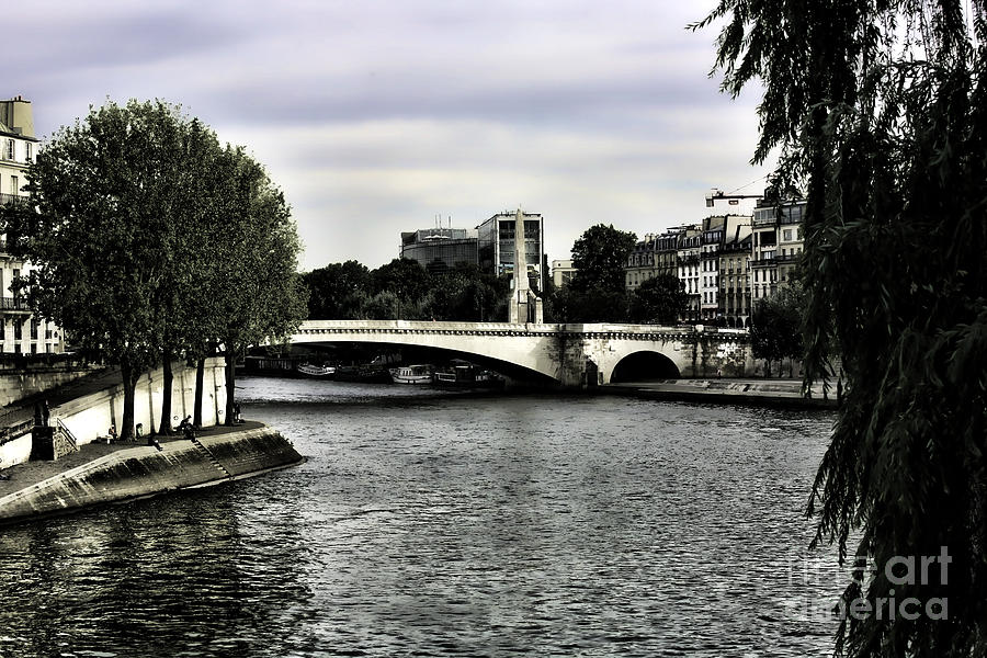Seine River Banks  Photograph by Chuck Kuhn