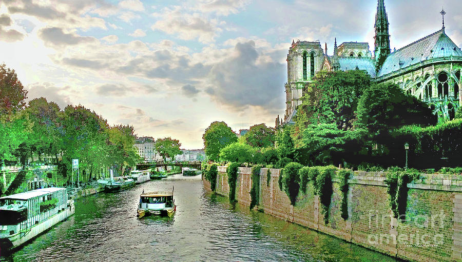 Notre Dame Photograph - Seine River Cruise, Notre-Dame by Joan Minchak