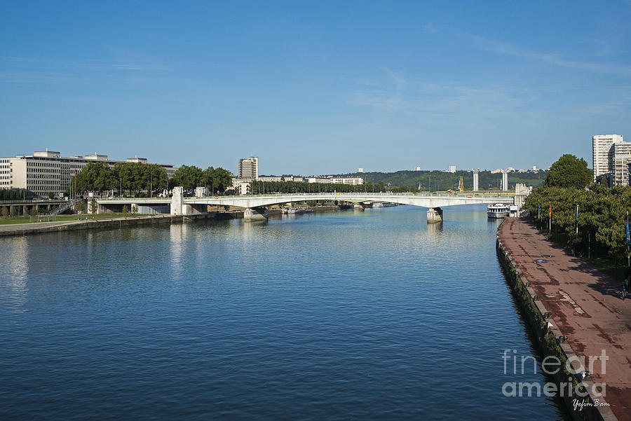 Seine River in Rouen Photograph by Yefim Bam