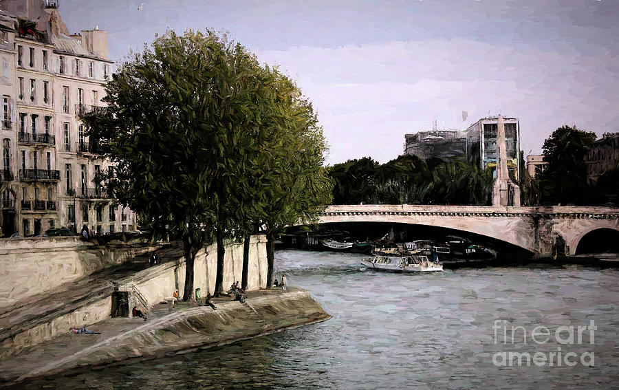 Seine River Landscape  Photograph by Chuck Kuhn