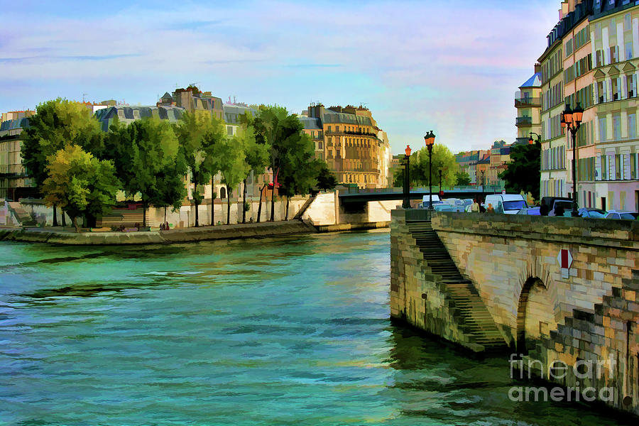 Seine River Landscape Paris  Photograph by Chuck Kuhn