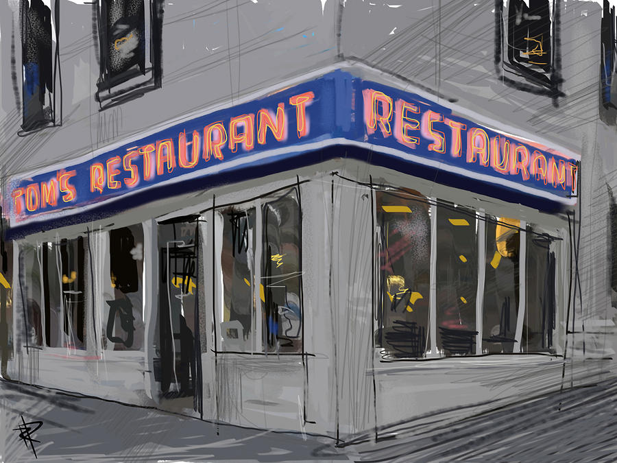 Seinfeld Restaurant Mixed Media by Russell Pierce