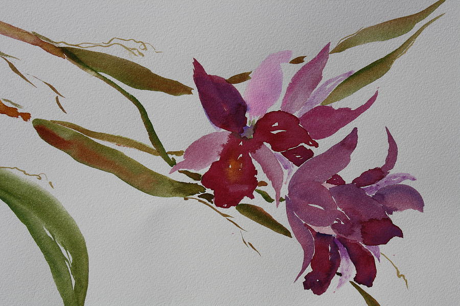 Selby Orchids Painting by Tara Moorman