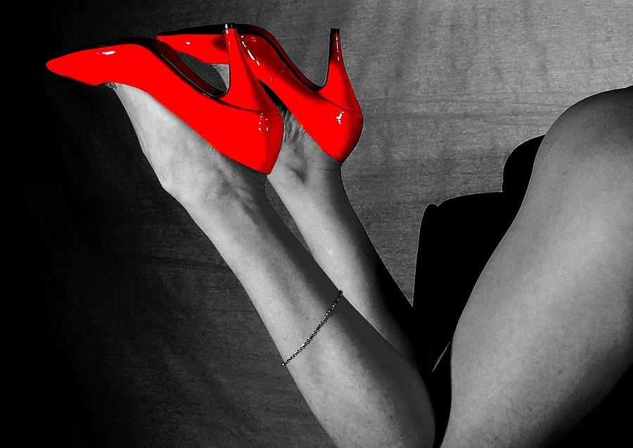 Selective Colour Shoes Photograph by Guy Pettingell