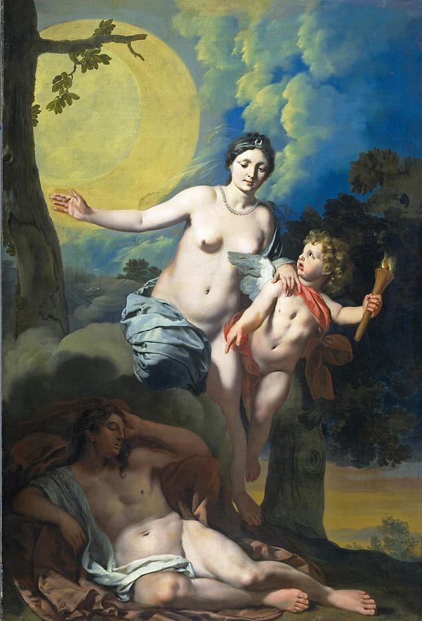 Gerard De Lairesse Painting - Selene and Endymion by Gerard de Lairesse