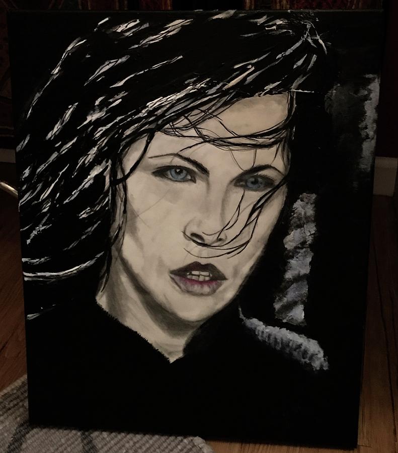 Selene Drawing by Shelly Blunier