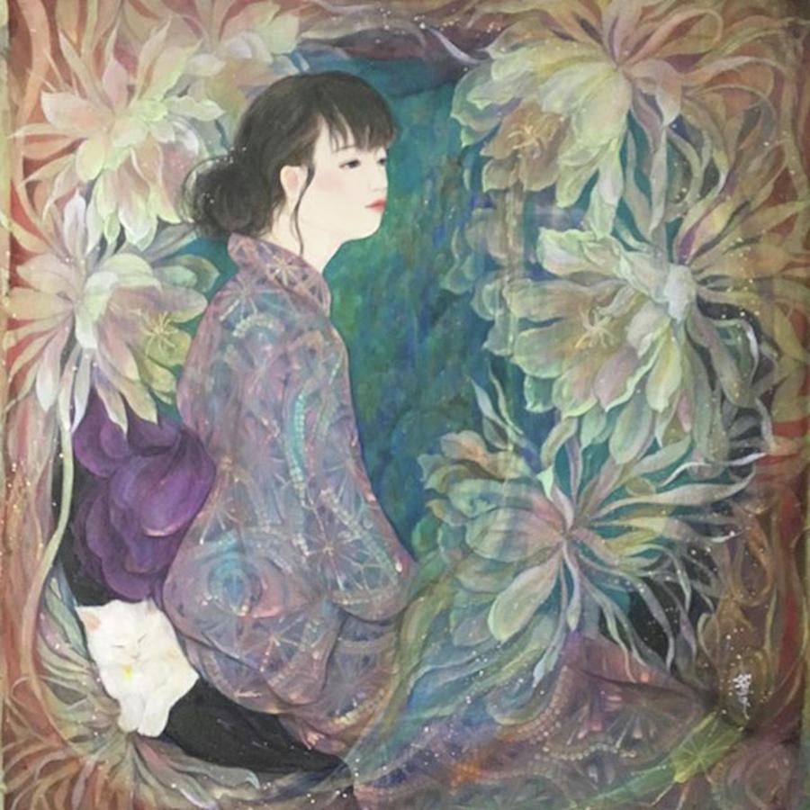 Selenicereus Photograph - 月下美人と白猫#selenicereus by Tomoko Nakai Selenicereus Photograph - 月下美人と白猫#selenicereus by Tomoko Nakai
