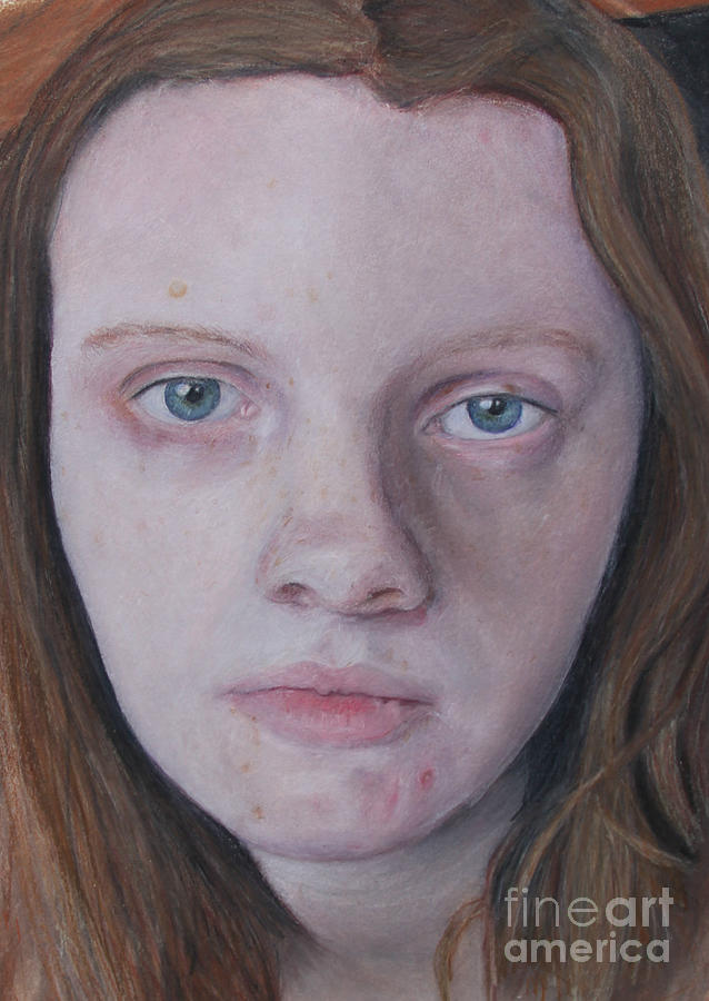 Self Portrait Drawing - Self-2015 by Ruby Cromer