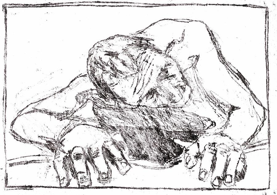 Self Crawling Drawing by Edgeworth Johnstone