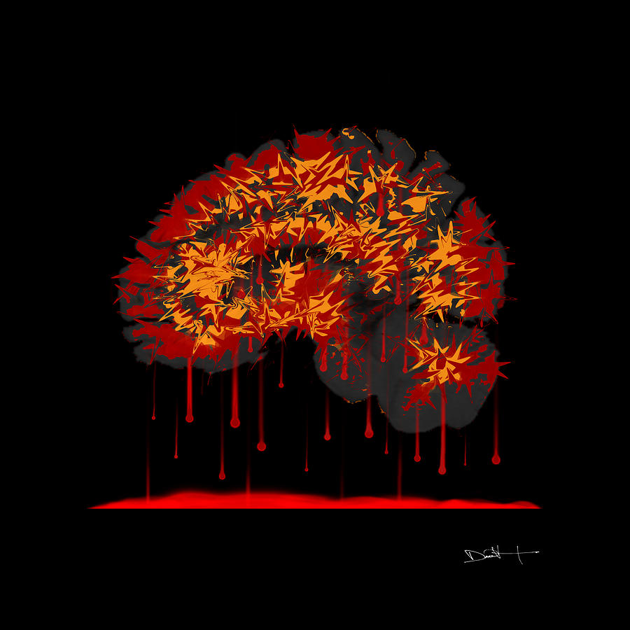 Self-Inflicted -- MRI Digital Art Digital Art by Darin Volpe