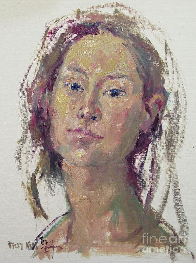 Portrait Painting - Self Portrait 1602 by Becky Kim