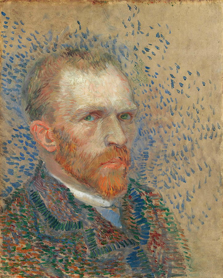 Vintage Painting - Self Portrait 1887 02 by Vincent Van Gogh