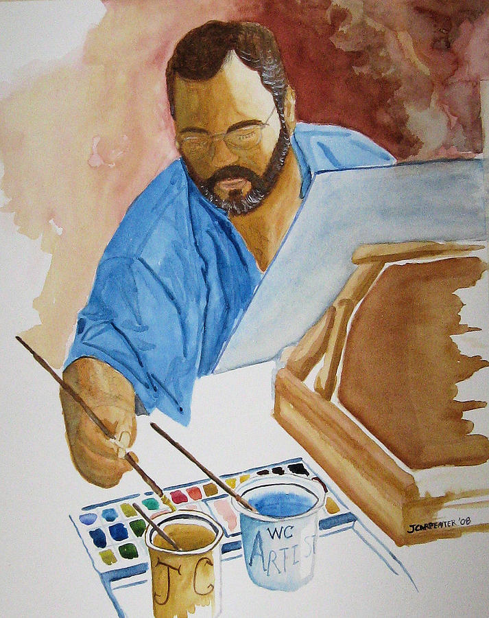 Self Portrait 2008 Painting by Gerald Carpenter