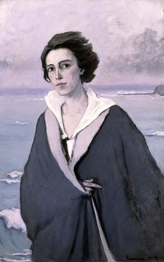 Self-Portrait - At the Seaside Painting by Romaine Brooks