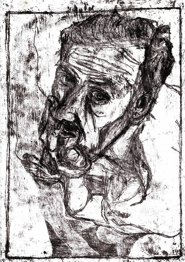 Self-portrait Drawing by Edgeworth Johnstone
