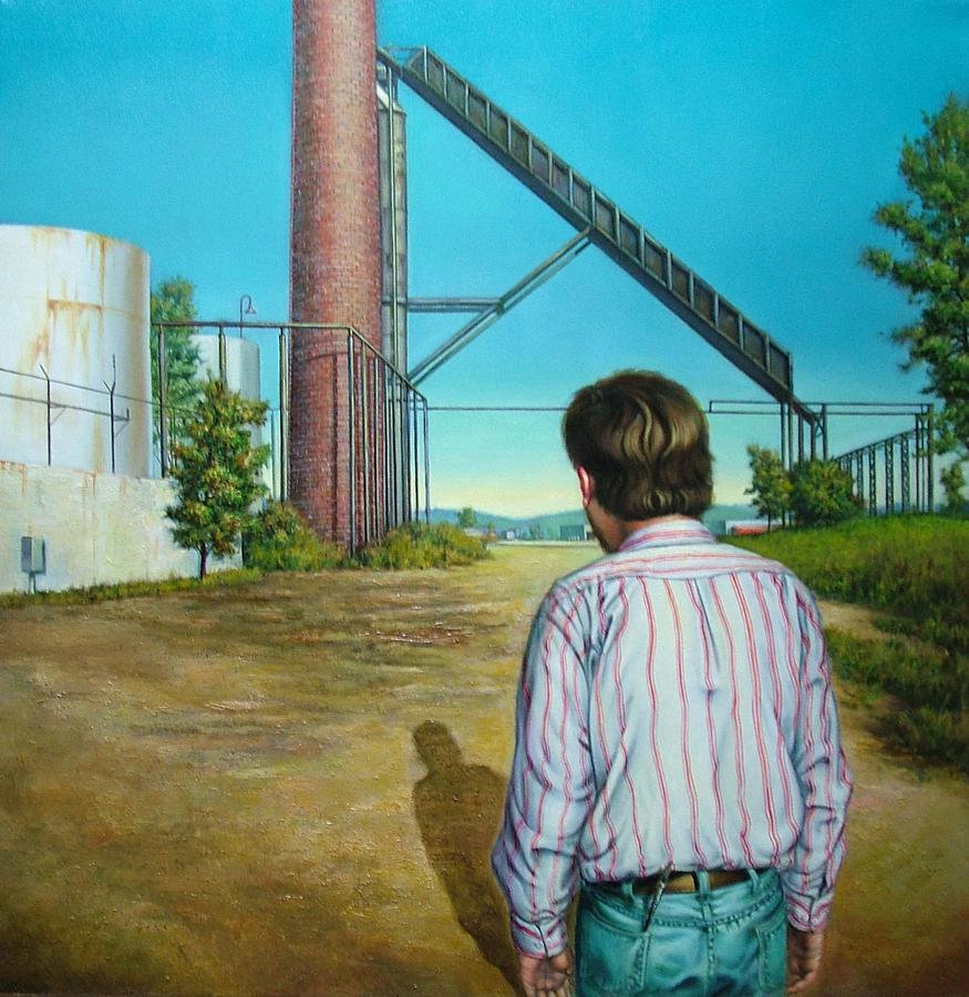 Landscape Painting - Self-Portrait Facing Away by Todd Snyder