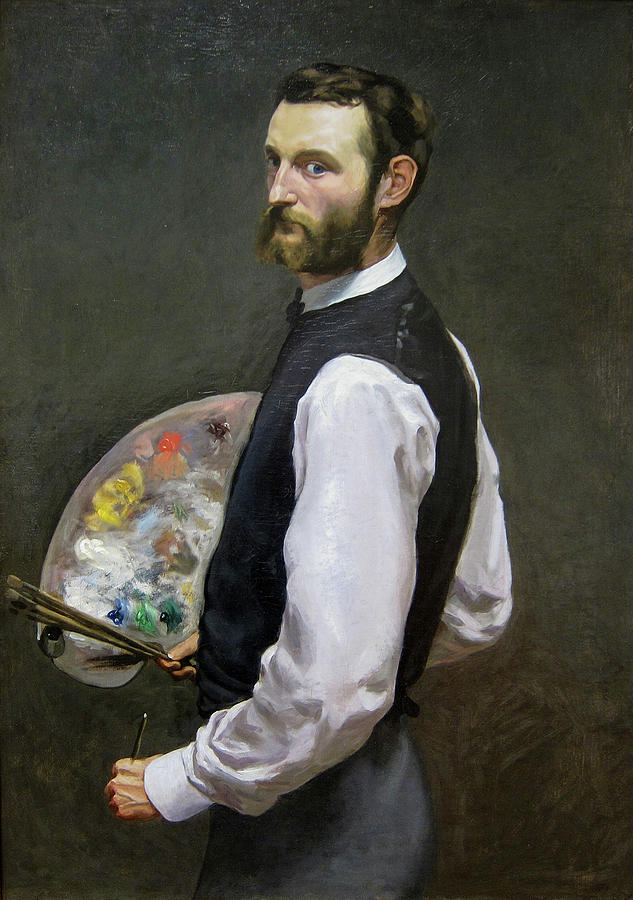 Jean Frederic Bazille Painting - Self-portrait by Frederic Bazille