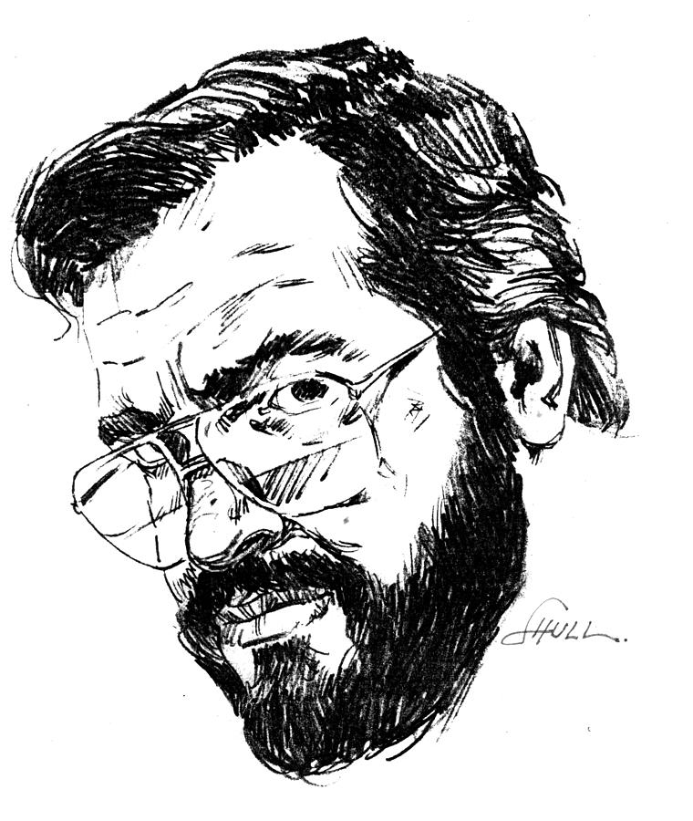 Self Portrait Drawing - self Portrait by Harold Shull Self Portrait Drawing - self Portrait by Harold Shull