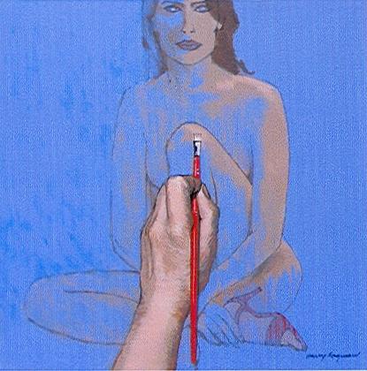 Nude Painting - Self Portrait by Harry Borgman