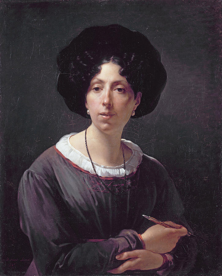 Self-portrait Painting by Hortense Haudebourt-Lescot