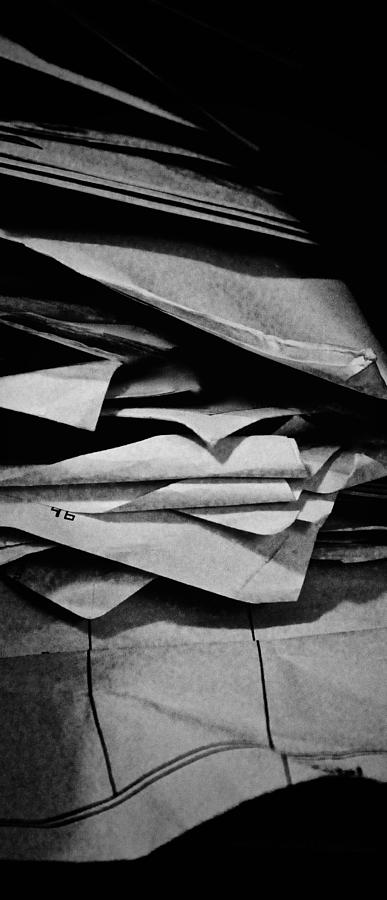 Self Portrait in a pile of paper Photograph by Brian Sereda