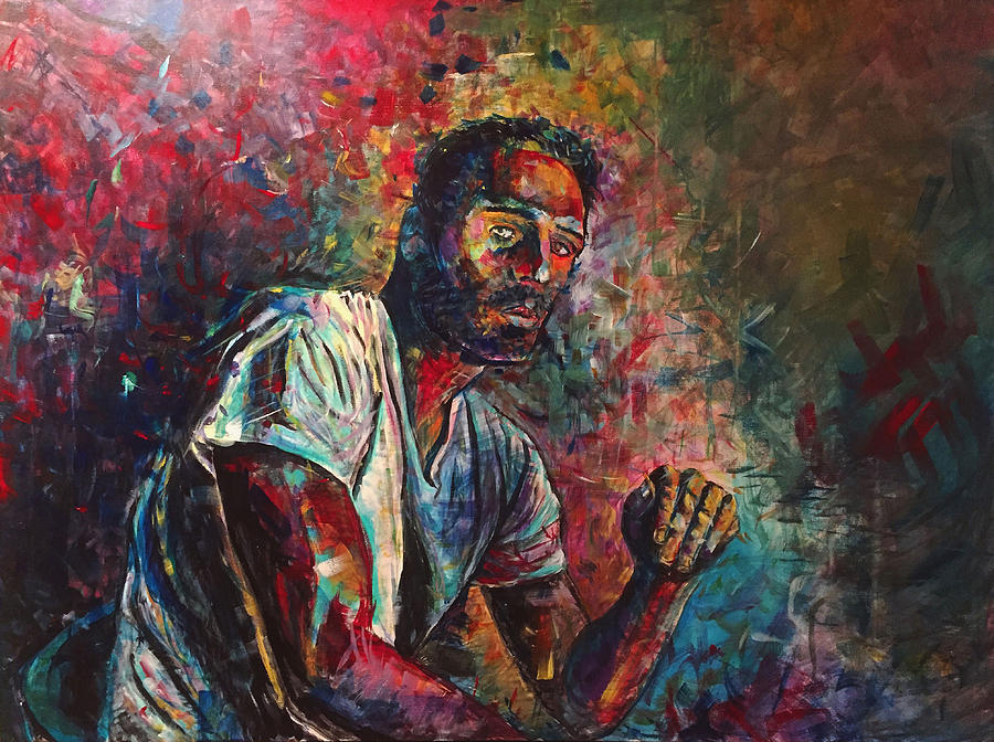 Vachon Painting - Self Portrait in Progress by Jesse Vachon