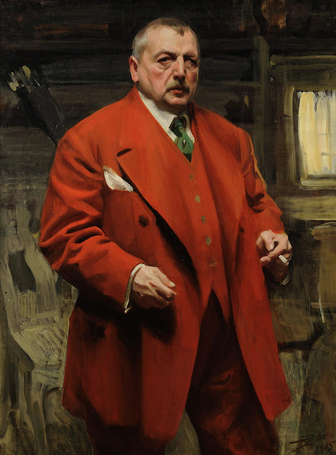 Self Portrait In Red Painting By Anders Zorn Fine Art America   Self Portrait In Red Anders Zorn 