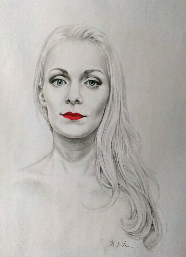 Self Portrait Drawing By Kaitlin Jenkins