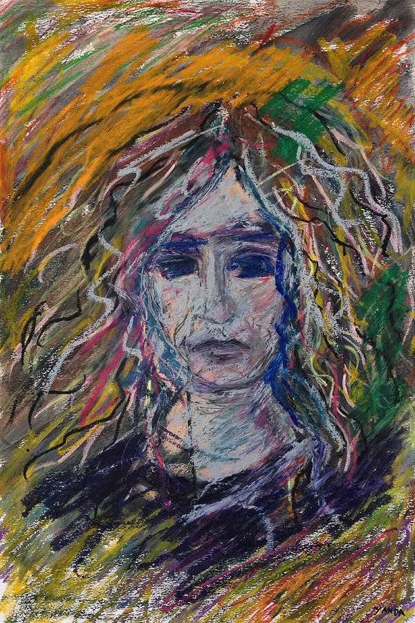 Self Portrait Pastel by Katt Yanda