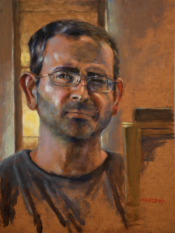 Self Portrait November 2015 Painting by Christopher Reid