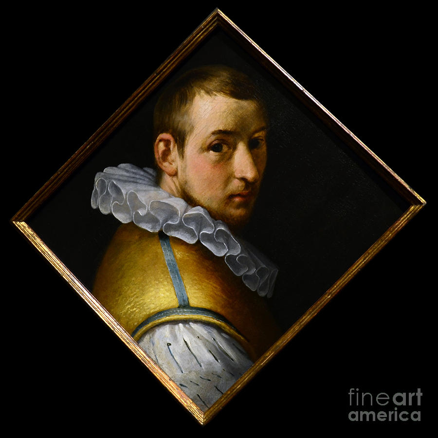 Self Portrait Of Cornelis Van Haarlem Painting