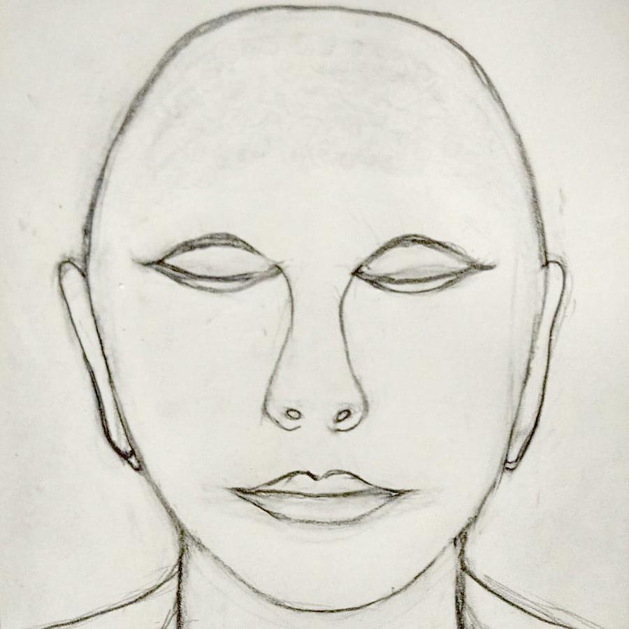 Self portrait Drawing by Oliver Wong