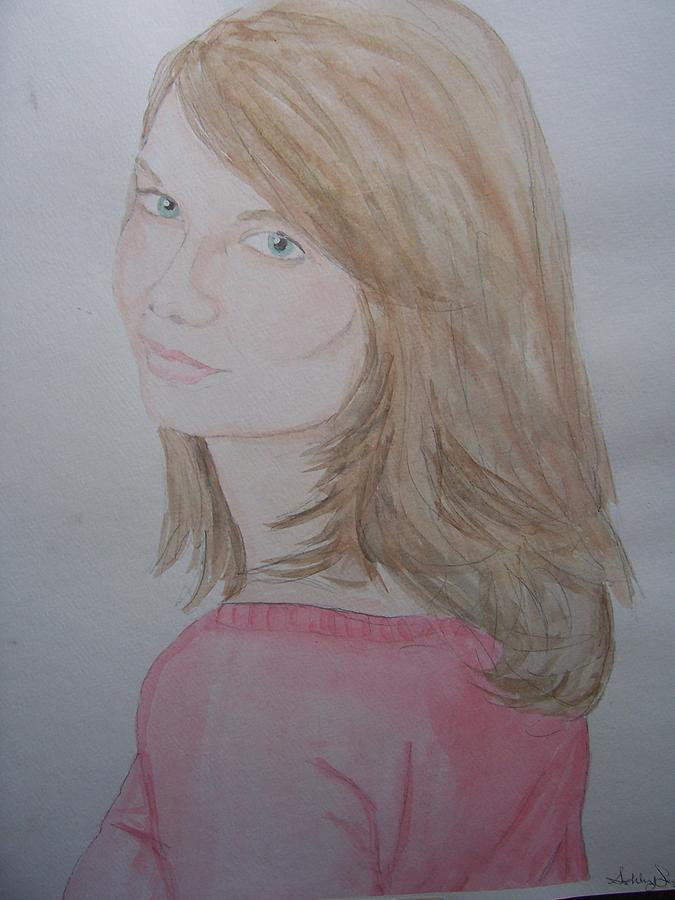 Portrait Painting - Self Portrait Senior Year by Ashley Seymour