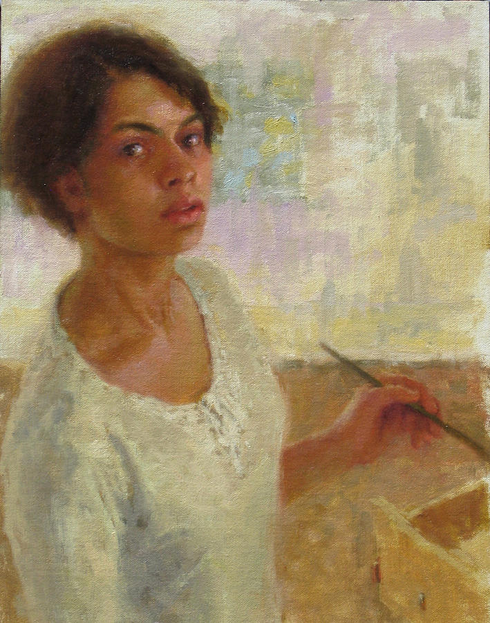Portrait Painting - Self portrait by Snehal Page
