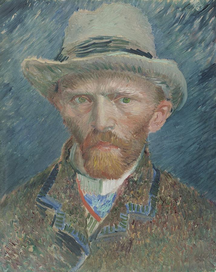 Self-portrait, Vincent van Gogh, 1887 Painting by Vincent Monozlay