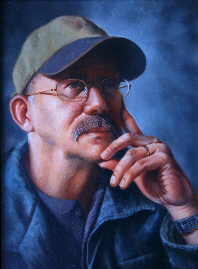 Self-portrait Painting by William Albanese Sr