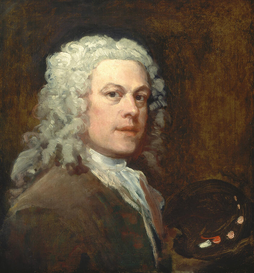 Self-Portrait, from circa 1735 Painting by William Hogarth
