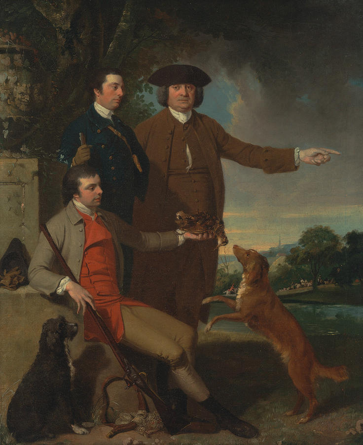 Self-Portrait with His Father and His Brother Painting by John Hamilton Mortimer