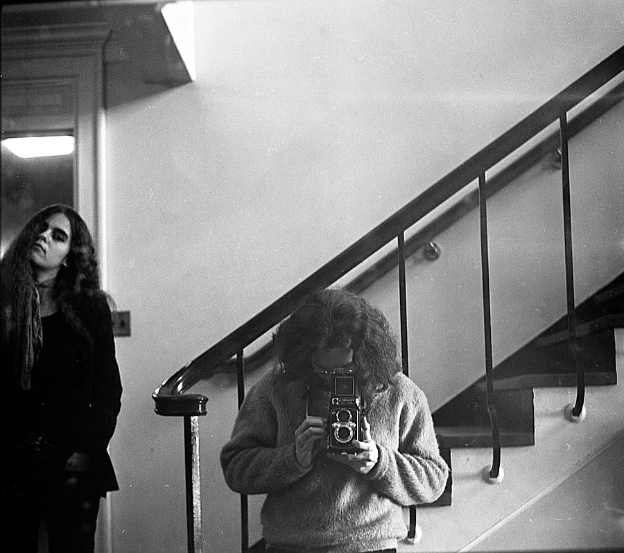 Self-portrait, With Woman, In Mirror, Cropped, 1972 Photograph by Jeremy Butler