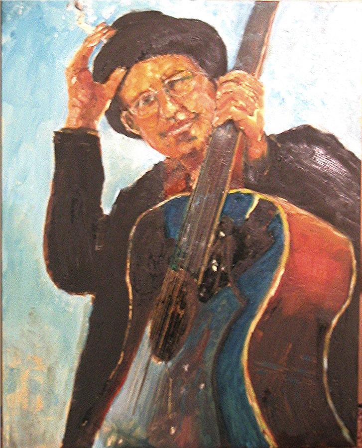 Self potrait as BOB DYLAN  Painting by Udi Peled