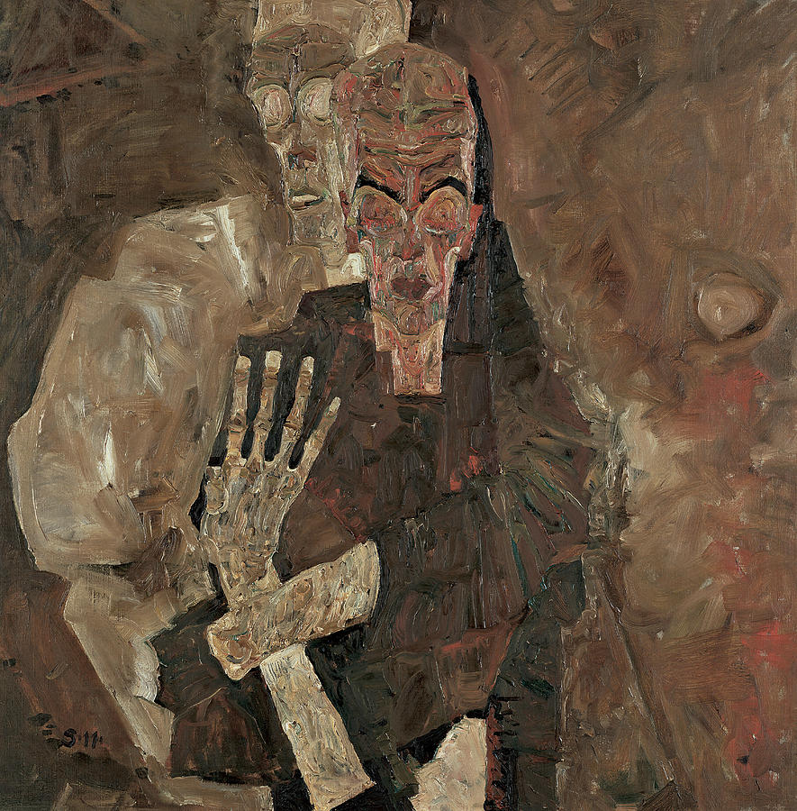 Self-Seer II  Painting by Egon Schiele