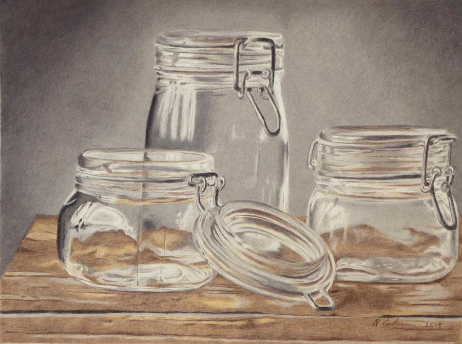 Jar Drawing - Self Storage by David Cochran