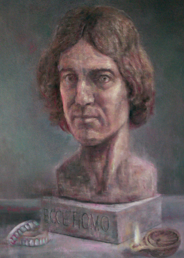 Selfportrait as bust  Drawing by Paez ANTONIO